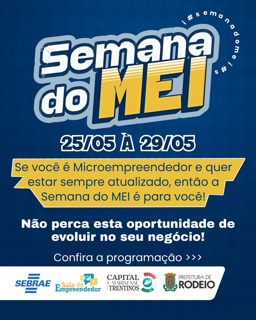 Vem aí a Semana do MEI! 25/05 até 29/05