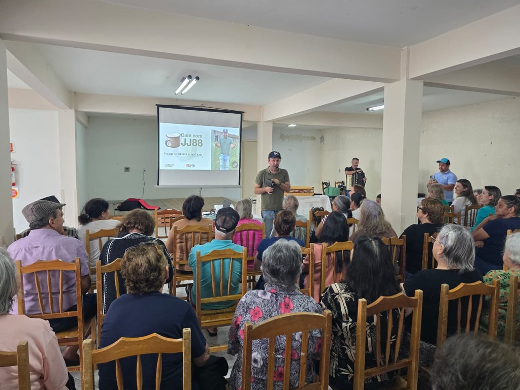 Café com JJ 88 reúne comunidade em tarde de valorização da cultura e da sabedoria do campo em Otacílio Costa