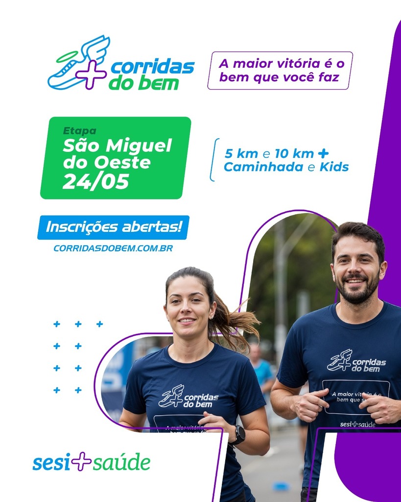 Inscrições para Corrida do Bem seguem abertas até 18 de maio