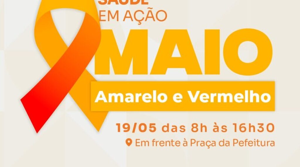 Maio Vermelho e Amarelo: Joaçaba promove ação de saúde, prevenção e conscientização no dia 19 de maio
