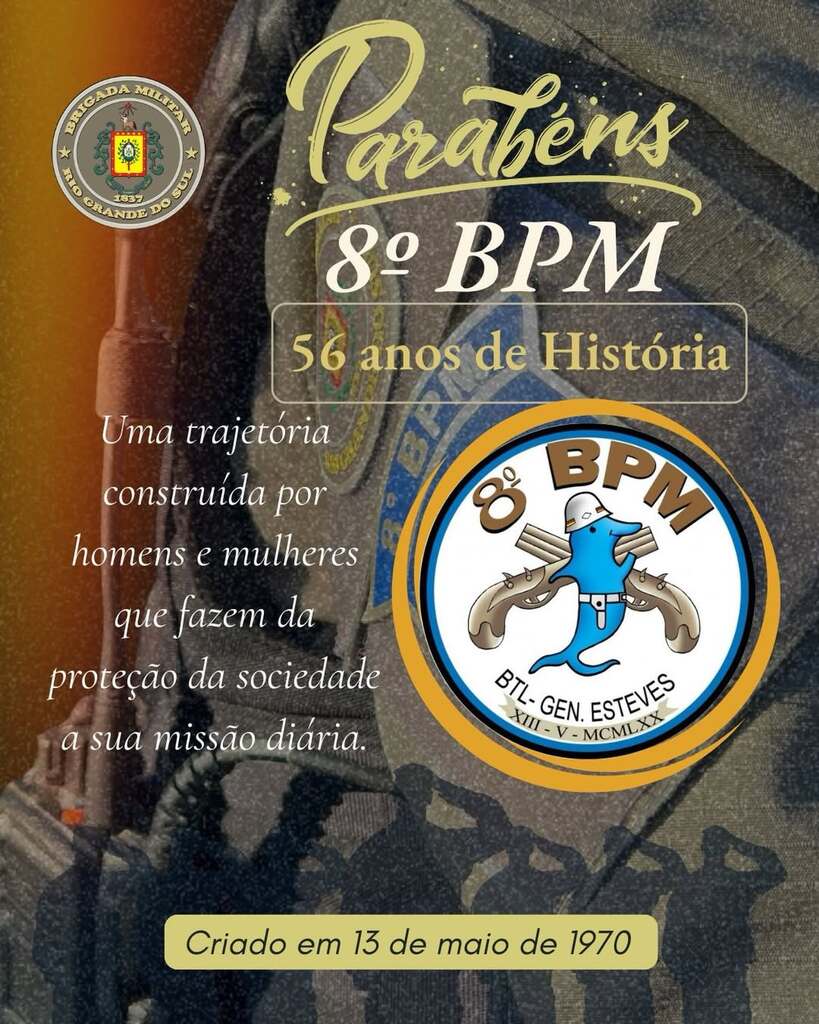 8º BATALHÃO DE POLÍCIA MILITAR CELEBRA 56 ANOS DE HISTÓRIA, LEGADO E DEDICAÇÃO À COMUNIDADE