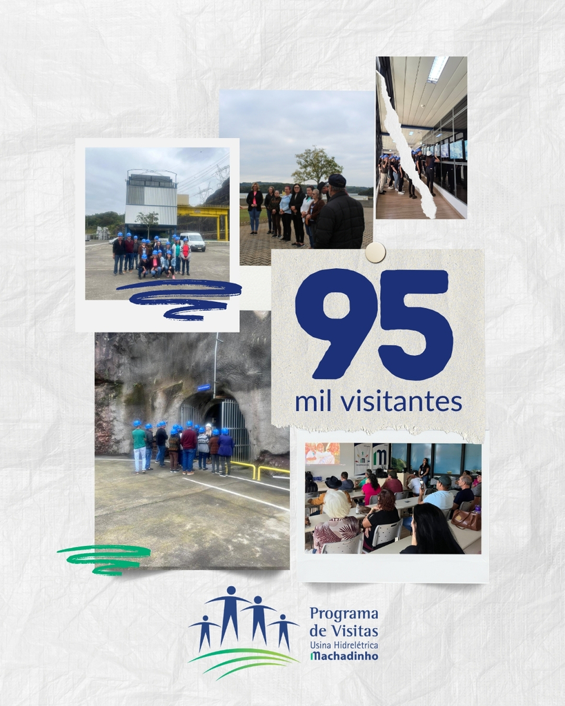Programa de Visitas da Usina Machadinho alcança marca de 95 mil visitantes