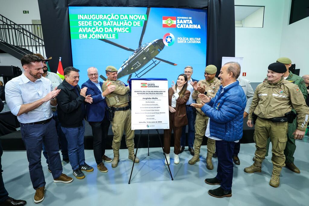 Joinville recebe novo hangar da aviação policial