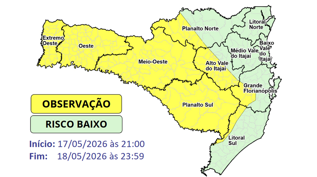 Alerta para declínio acentuado de temperatura entre a noite deste domingo e a segunda-feira