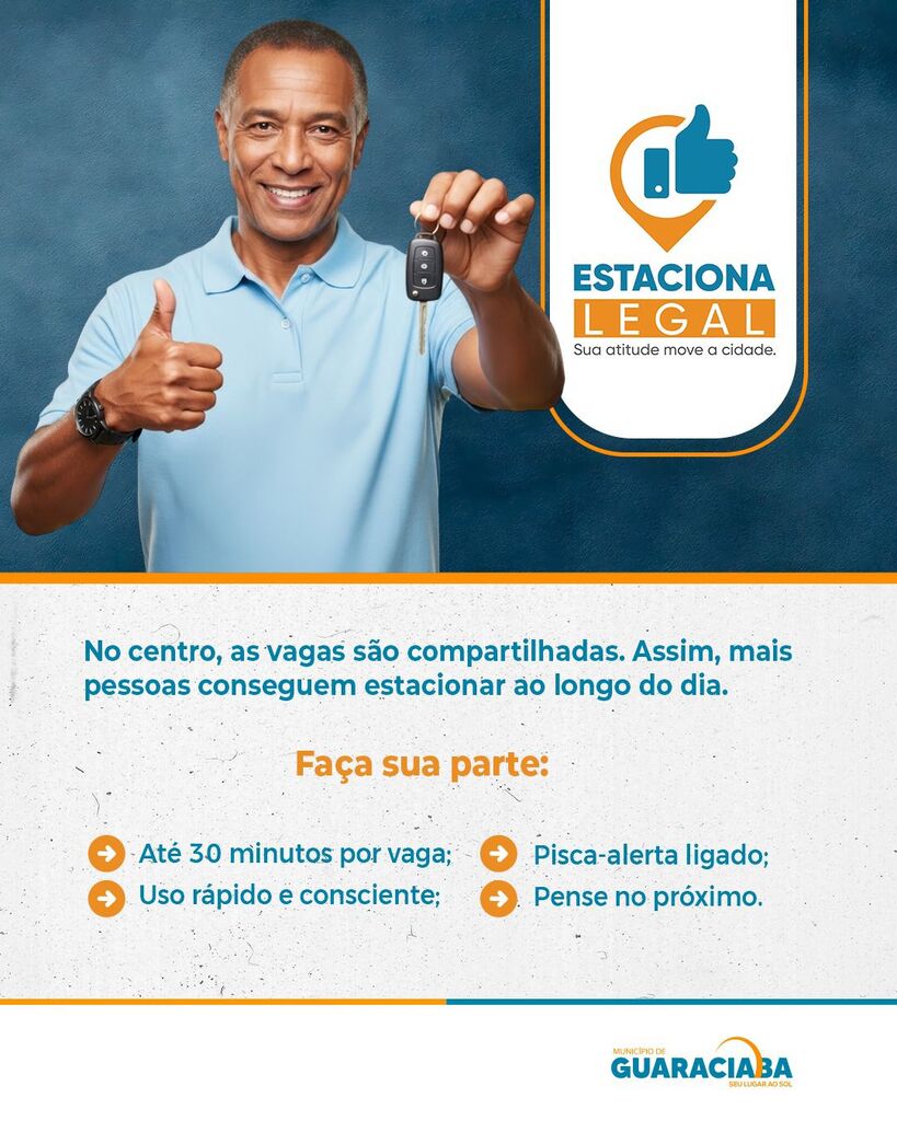 “Estaciona Legal” entrará em vigor no Município de Guaraciaba