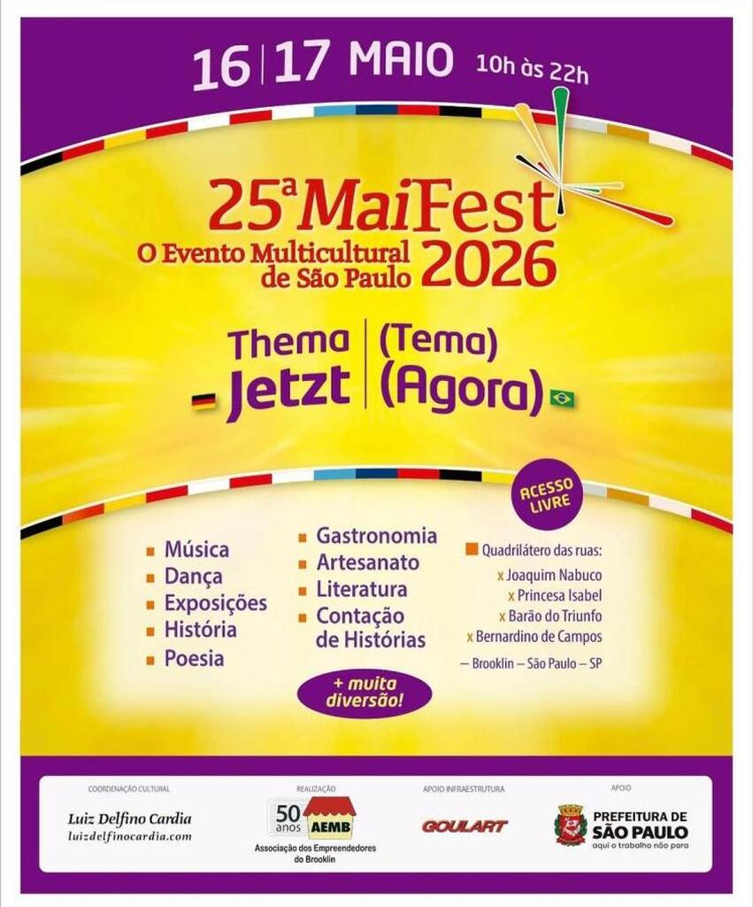 Treze Tílias será homenageada na 25ª edição do “MaiFest” no bairro Brooklin, em São Paulo