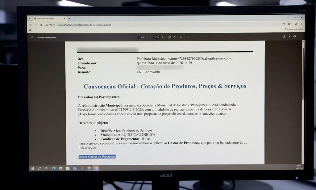 Prefeitura de Joinville alerta para tentativa de golpe com e-mails falsos em nome do Município