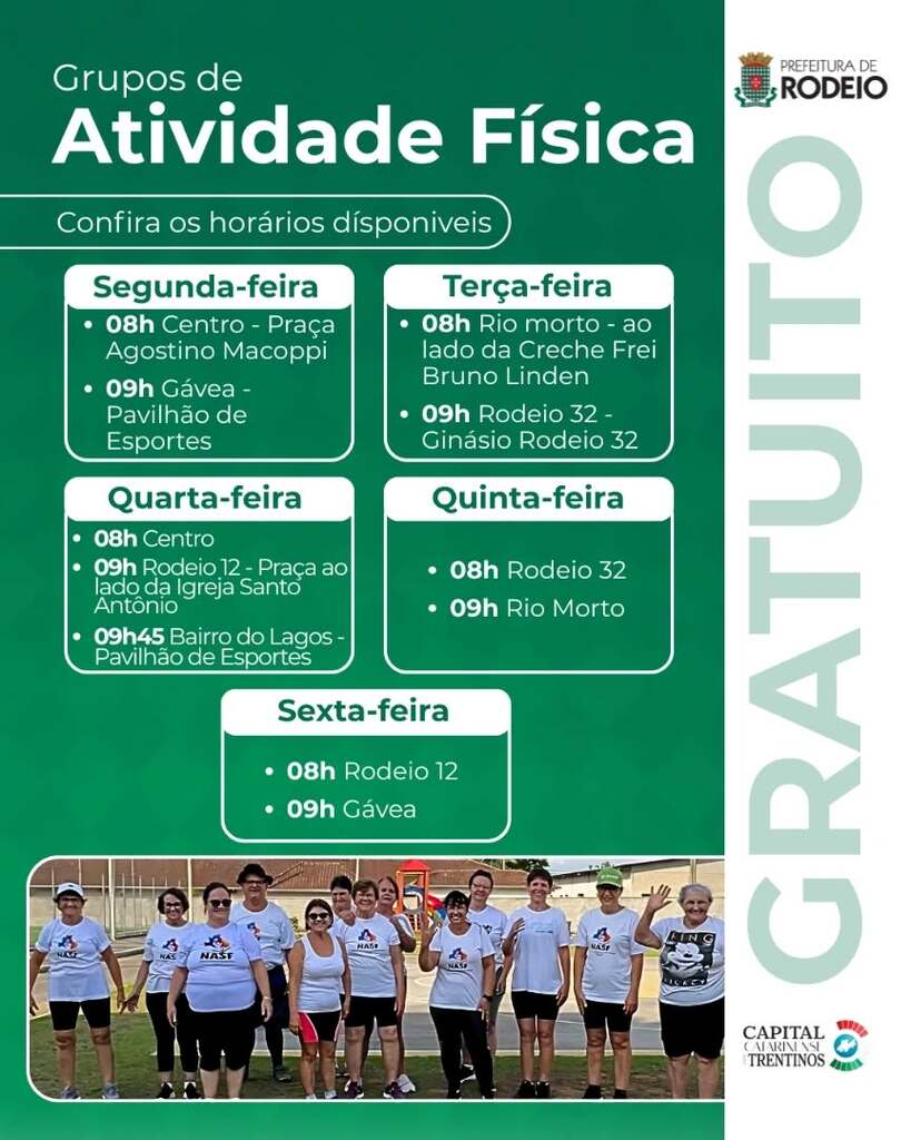 GRUPOS DE ATIVIDADE FÍSICA