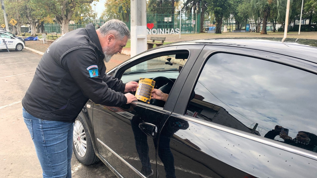 Maio Amarelo: Detracan e Sest Senat realizam ação em Canoinhas para promover a segurança no trânsito
