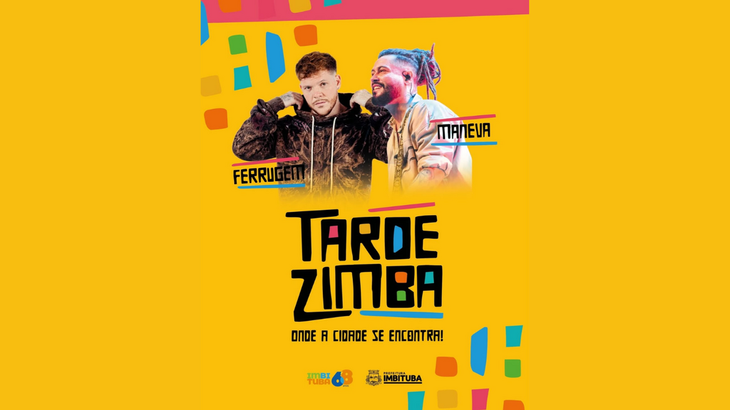 Imbituba anuncia festa de 68 anos com Ferrugem, Maneva e programação especial em dois dias de Tardezimba