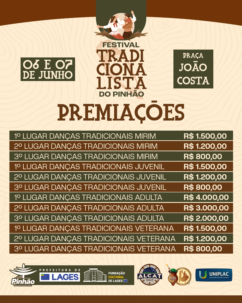 1º Festival Tradicionalista do Pinhão está com inscrições abertas para grupos de todo o Brasil