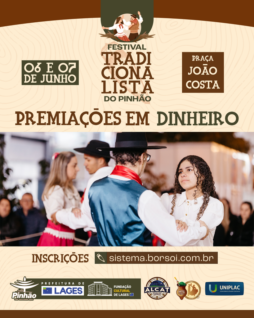 1º Festival Tradicionalista do Pinhão está com inscrições abertas para grupos de todo o Brasil