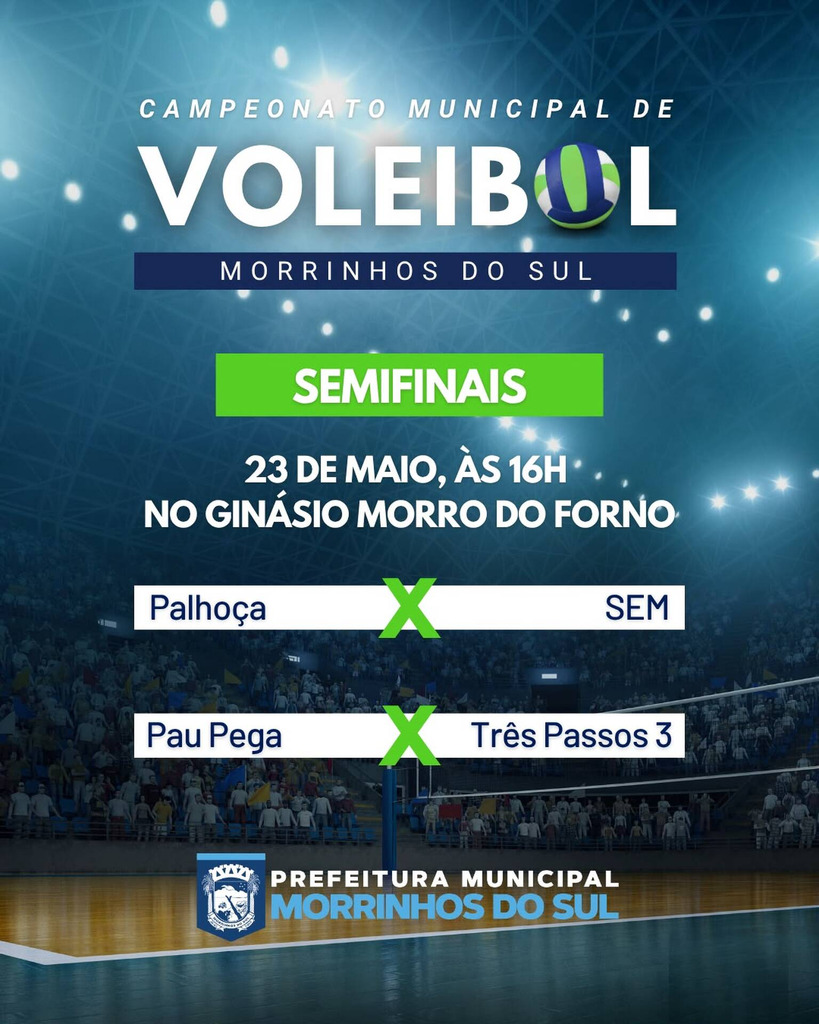 MORRINHOS DO SUL REALIZA SEMIFINAL DO 1º CAMPEONATO MUNICIPAL DE VOLEIBOL NESTE SÁBADO