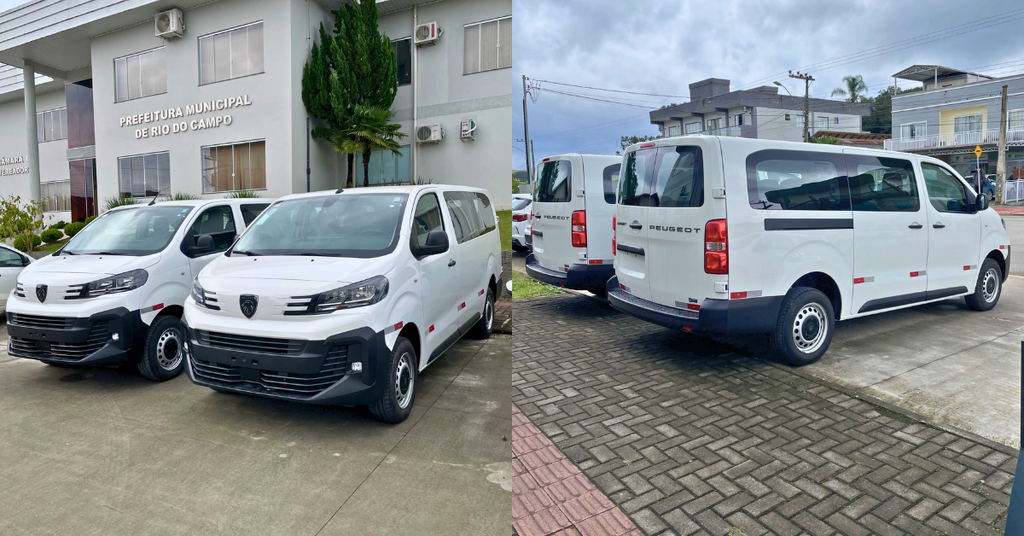 Novas vans com onze lugares reforçam a frota da Saúde para o transporte de pacientes em Rio do Campo