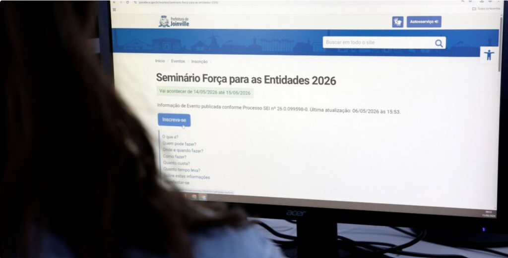 Joinville promove o 3º Seminário Força para as Entidades, com programação voltada a projetos sociais e culturais