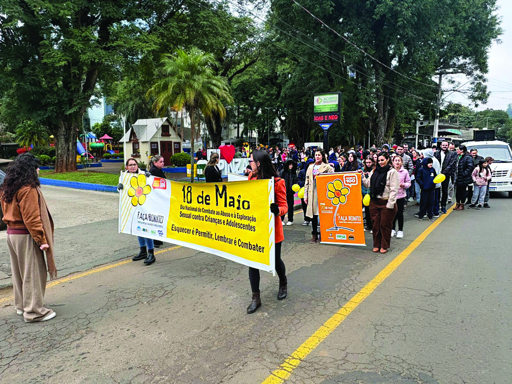 Caminhada Faça Bonito 2026 mobiliza comunidade de Capinzal na proteção de crianças e adolescentes