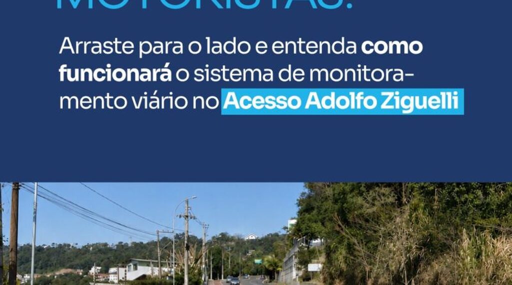 Prefeitura de Joaçaba instala sistema de monitoramento viário no Acesso Adolfo Ziguelli