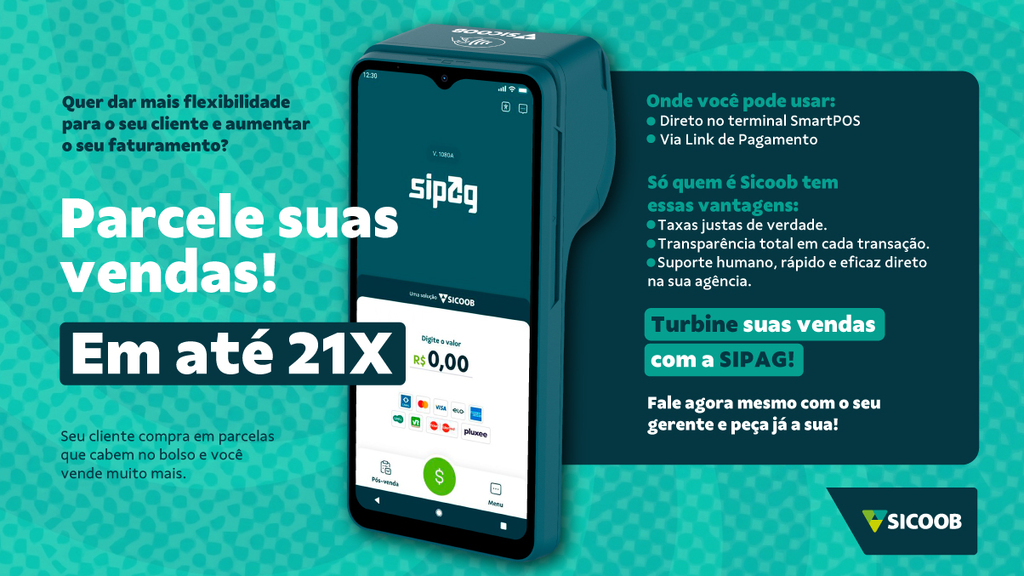 Sipag amplia possibilidades de venda e agora oferece parcelamento em até 21x