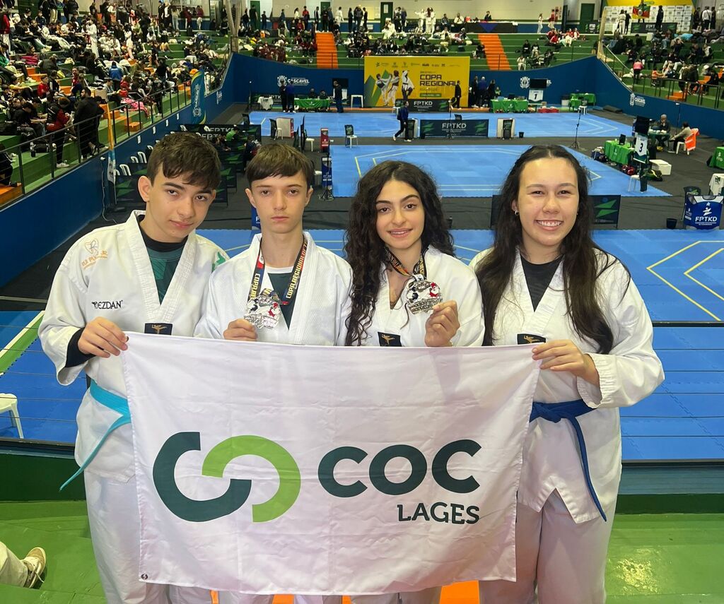 Atletas COC Lages conquistam o vice-campeonato na Copa Regional Sul de Taekwondo