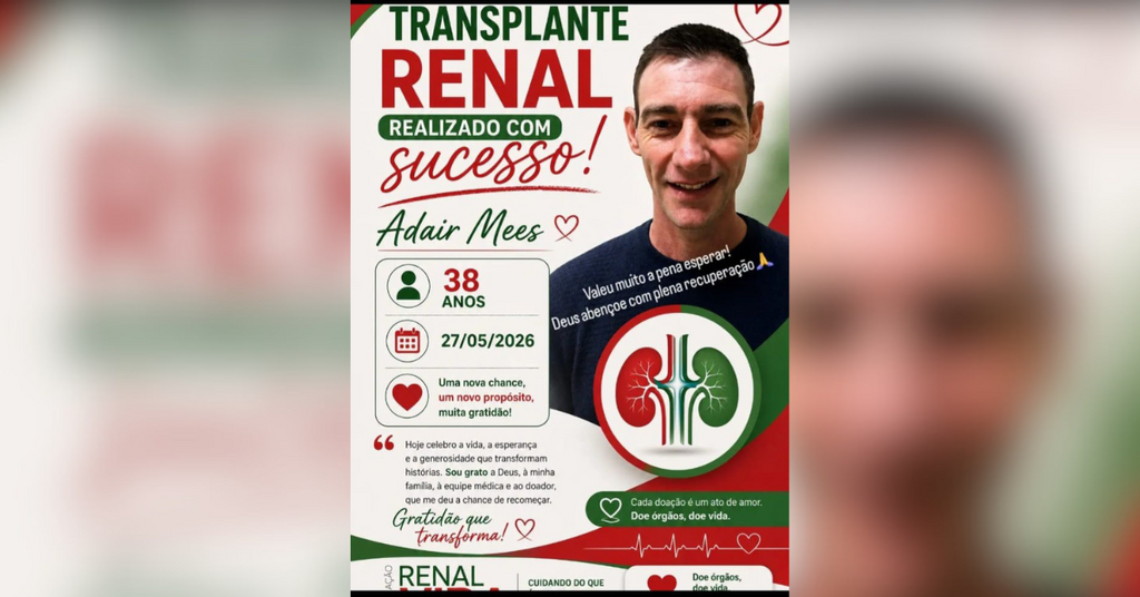 Aluno e atleta da APAE passa por transplante renal com sucesso e recebe homenagens na internet