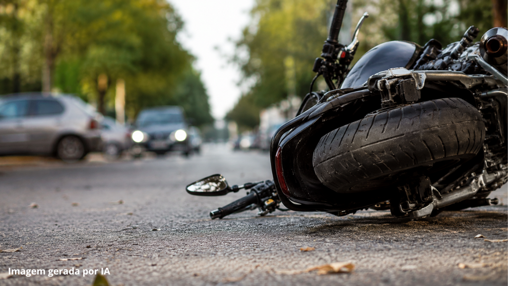 Motociclista de 65 anos fica ferido após perder o controle da moto em Imbituba
