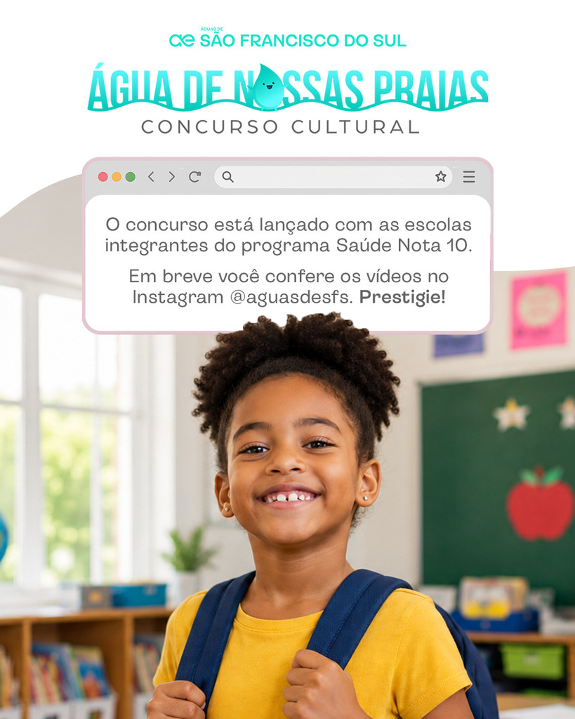 Águas de São Francisco do Sul lança concurso cultural para mobilizar estudantes na preservação das praias do município