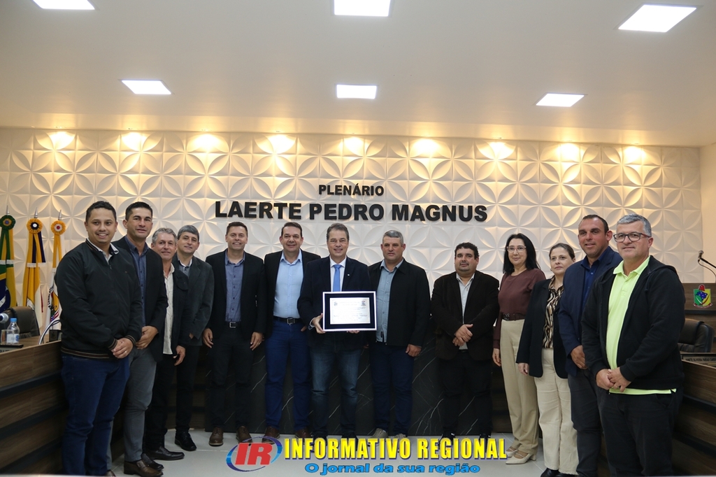 DEPUTADO ESTADUAL RODRIGO MINOTTO RECEBE TÍTULO DE CIDADÃO HONORÁRIO DO MUNICÍPIO DE SÃO JOÃO DO SUL