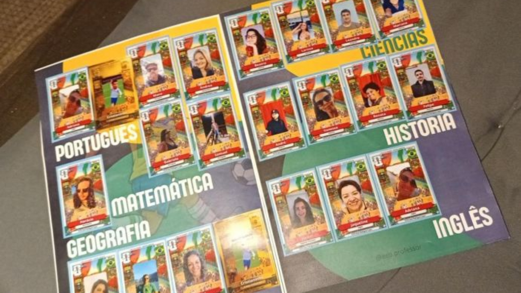Professores viram figurinhas e projeto faz sucesso entre estudantes em Garopaba