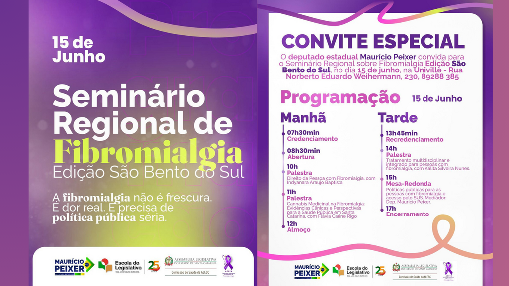 Foto: Divulgação - São Bento do Sul recebe seminário regional para debater fibromialgia e políticas públicas