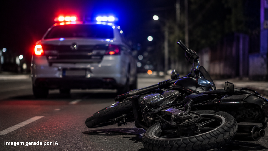 Fuga termina em queda e apreensão de motocicleta no bairro Guaiúba, em Imbituba