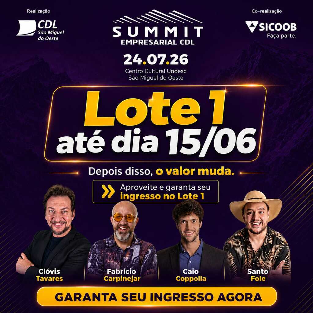 Summit Empresarial CDL alcança a marca de 70% dos ingressos vendidos