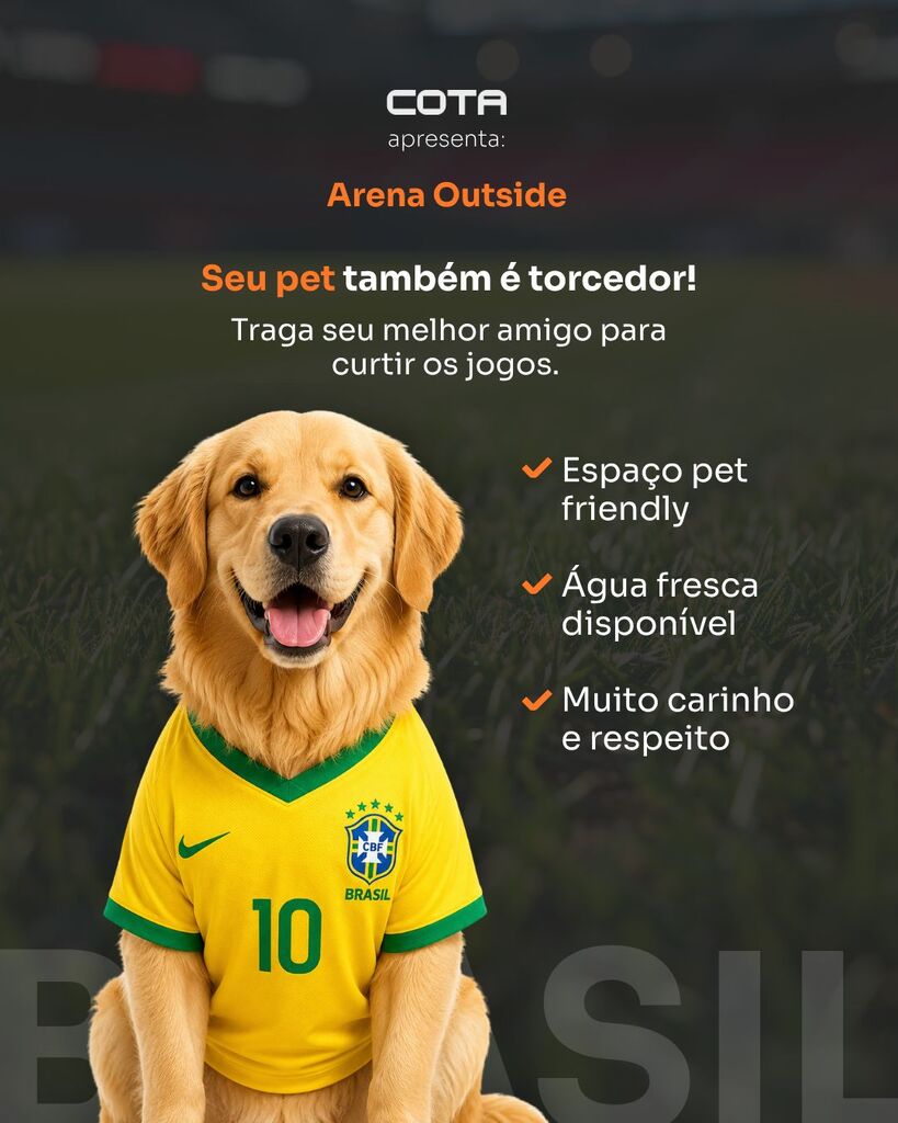 Cota Empreendimentos convida moradores e turistas para viver a emoção da Copa do Mundo na Arena Outside, na Beira-Mar Continental