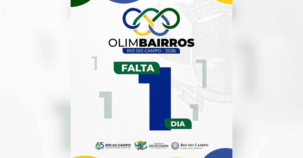 É amanhã! Rio do Campo realiza a grande abertura da Olimbairros 2026 neste sábado