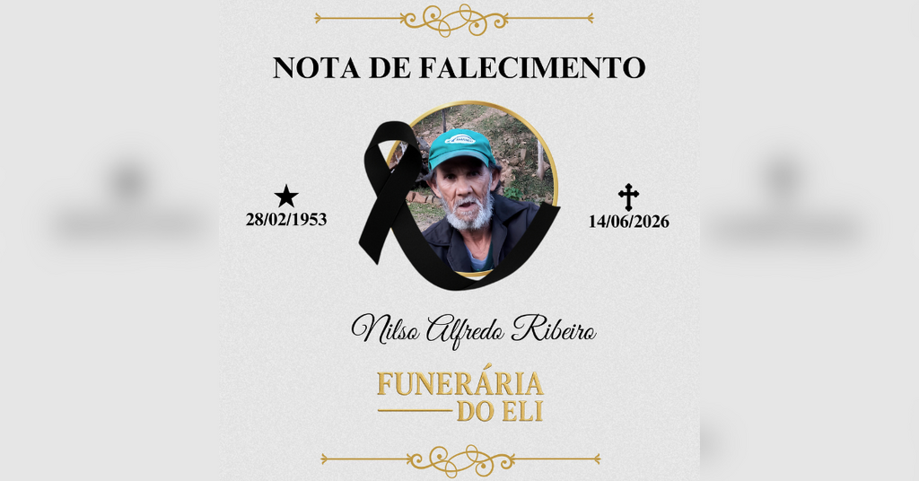 Nota de Falecimento: Sr. Nilso Alfredo Ribeiro, aos 73 anos, em Rio do Campo