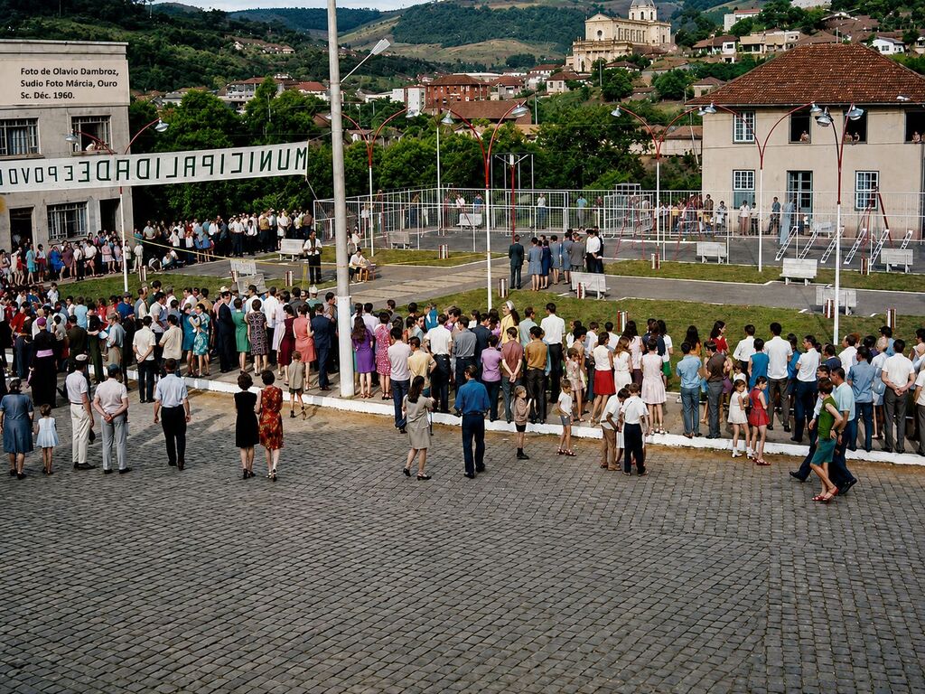 O TEMPO Jornal de Fato – Voltando no Tempo: A histórica inauguração da Praça Pio XII em Ouro