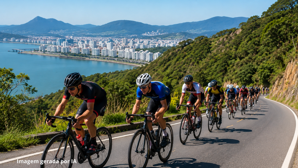 Mais de 400 atletas disputam prova histórica de ciclismo em Santa Catarina