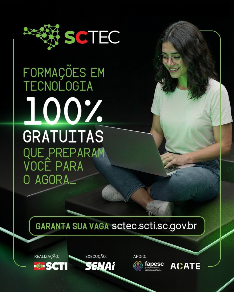 Programa SCTEC oferece cursos gratuitos para moradores de Santa Catarina