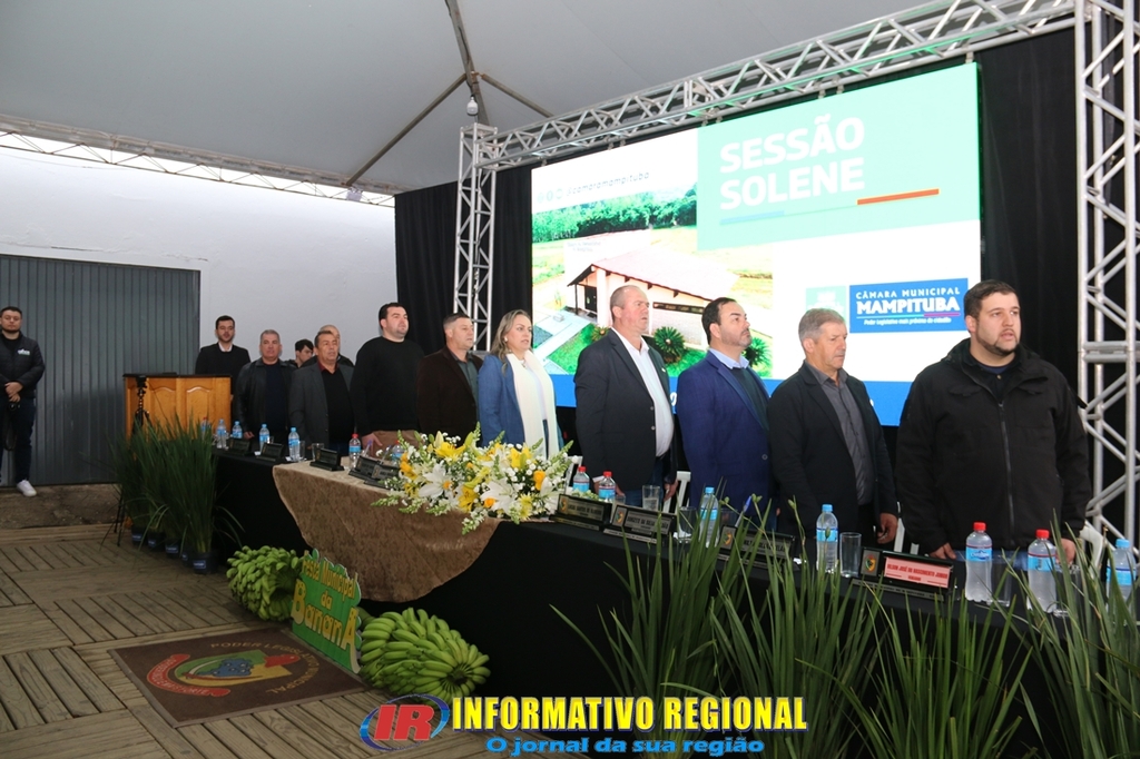 SESSÃO SOLENE DA CÂMARA ABRE OFICIALMENTE A 16ª FESTA DA BANANA DE MAMPITUBA