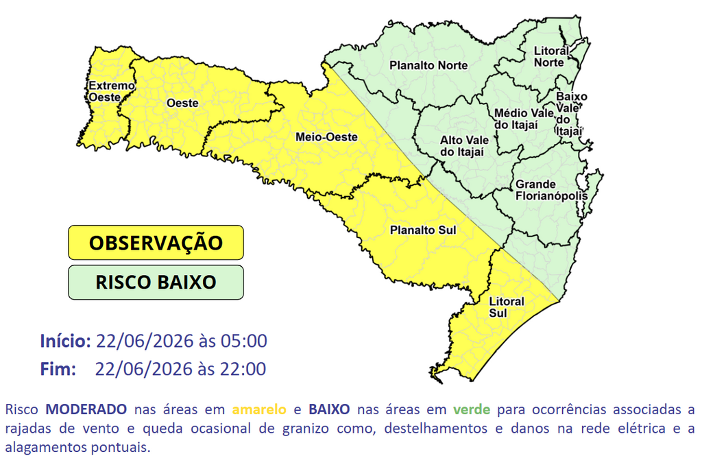Semana começa com temporais, risco de chuva intensa e queda brusca de temperatura