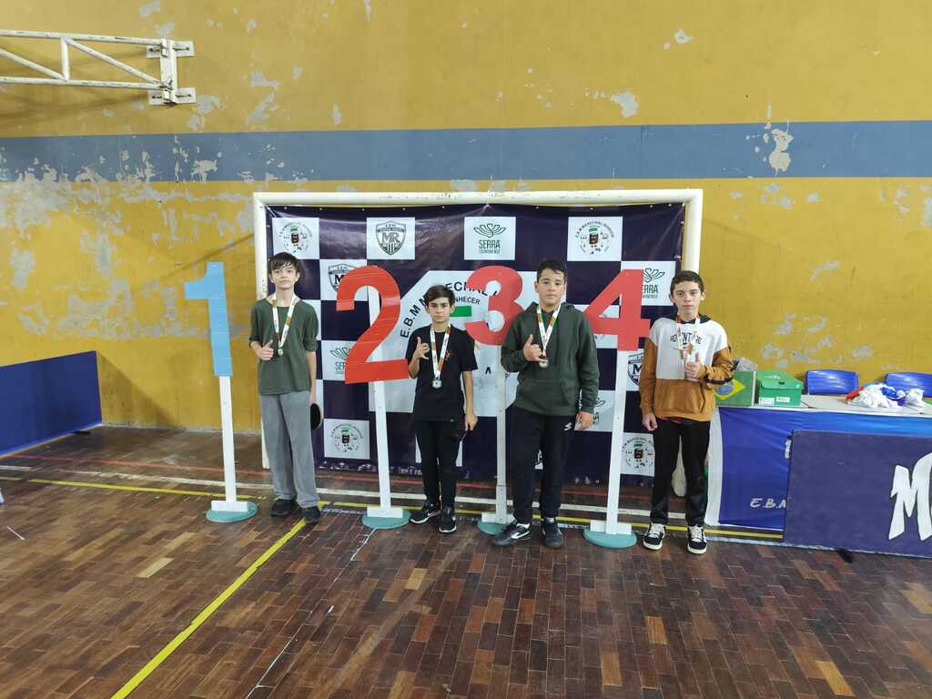 Torneio de Tênis de Mesa da Escola Marechal Rondon reúne 100 atletas em Otacílio Costa