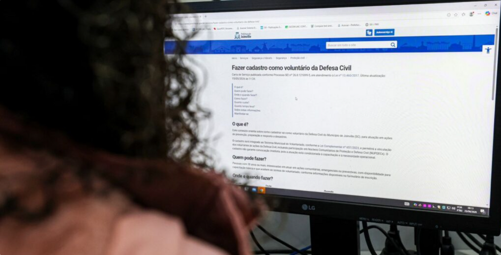 Defesa Civil de Joinville abre cadastro para voluntários atuarem em situações de emergência