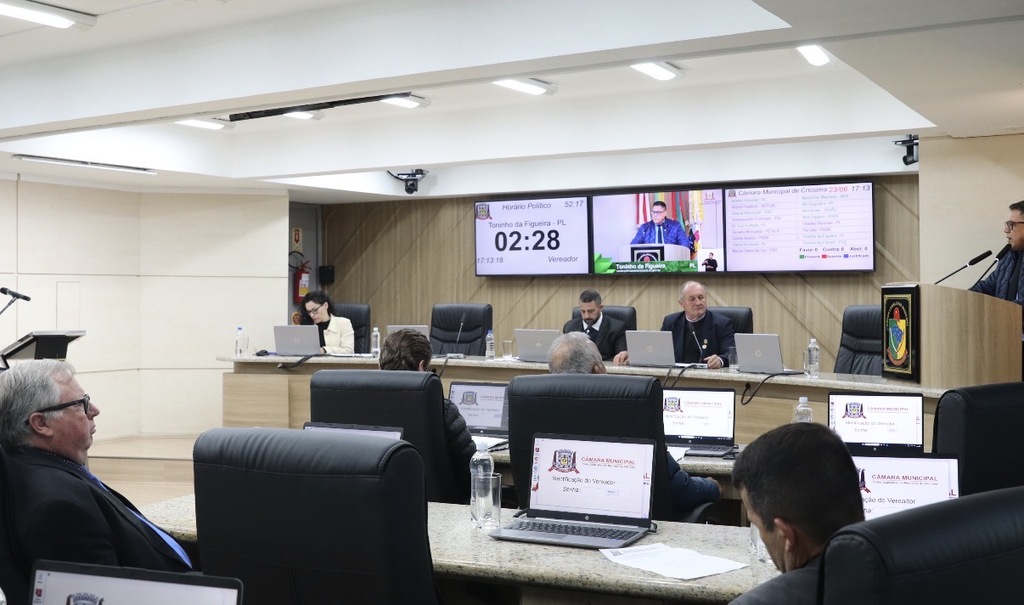 Resumo da 39ª Sessão Ordinária da 2ª Sessão Legislativa da 20ª Legislatura da Câmara de Criciúma