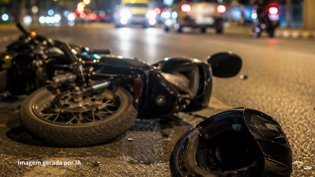 Motociclista fica ferido após derrapar e cair na região central de Imbituba