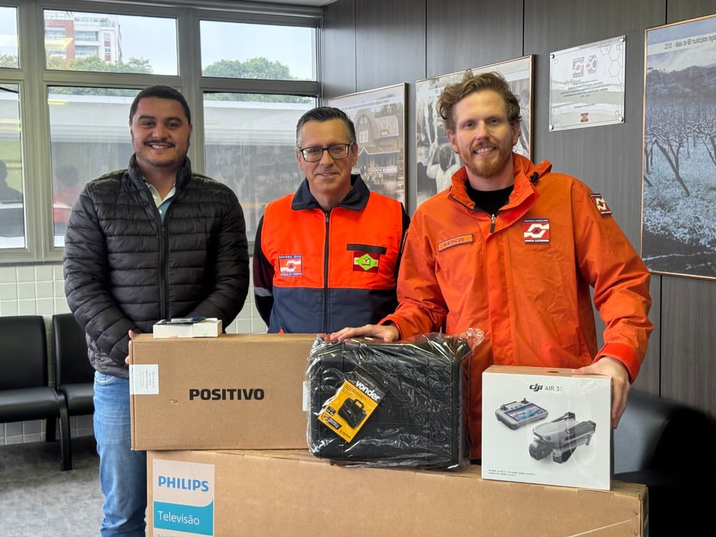 Otacílio Costa recebe novos equipamentos para fortalecer a atuação da Defesa Civil Municipal