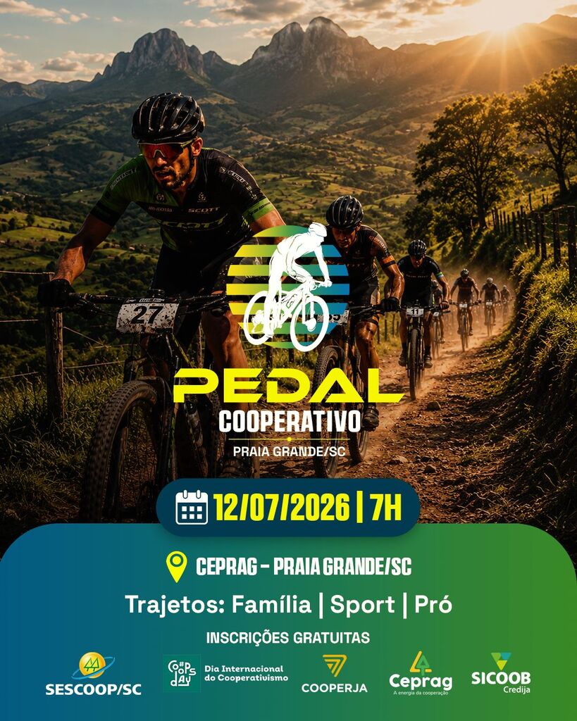 PEDAL COOPERATIVO REÚNE CEPRAG, COOPERJA E SICOOB CREDIJA EM CELEBRAÇÃO AO DIA INTERNACIONAL DO COOPERATIVISMO