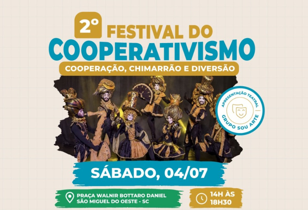 Festival celebra o Dia Internacional do Cooperativismo em São Miguel do Oeste