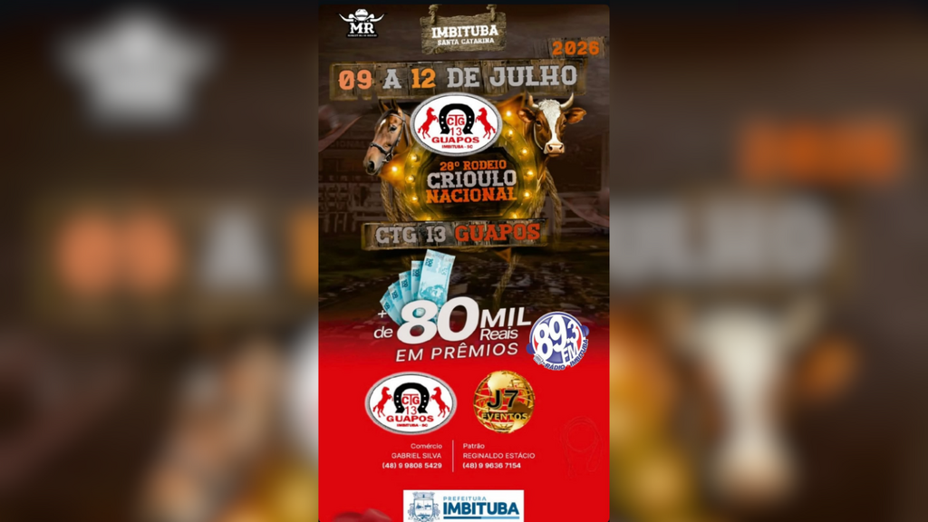 Foto Divulgação Reprodução - Vem aí o 28º Rodeio Crioulo Nacional do CTG 13 Guapos!