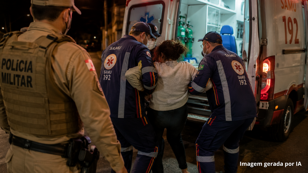 Mulher em surto psicótico mobiliza equipes de emergência em Imbituba