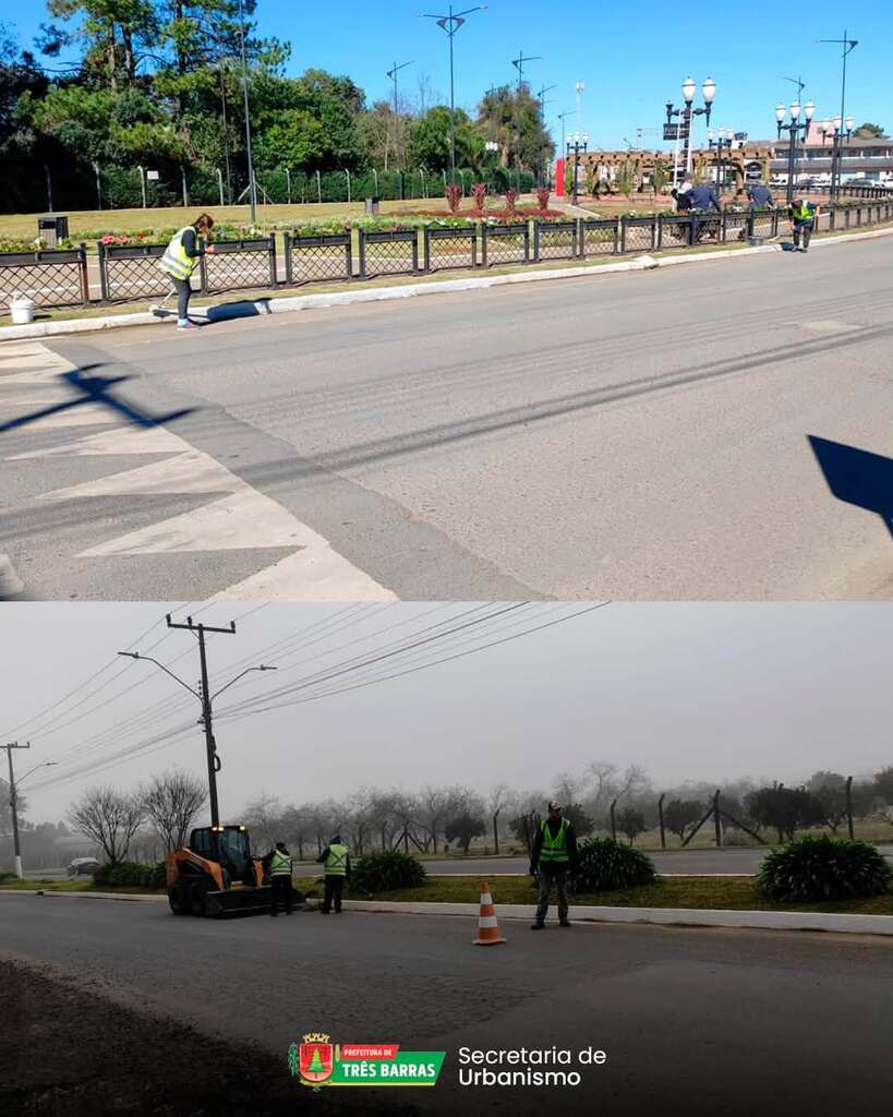 Três Barras: Secretaria de Urbanismo segue realizando ações em vários pontos do município