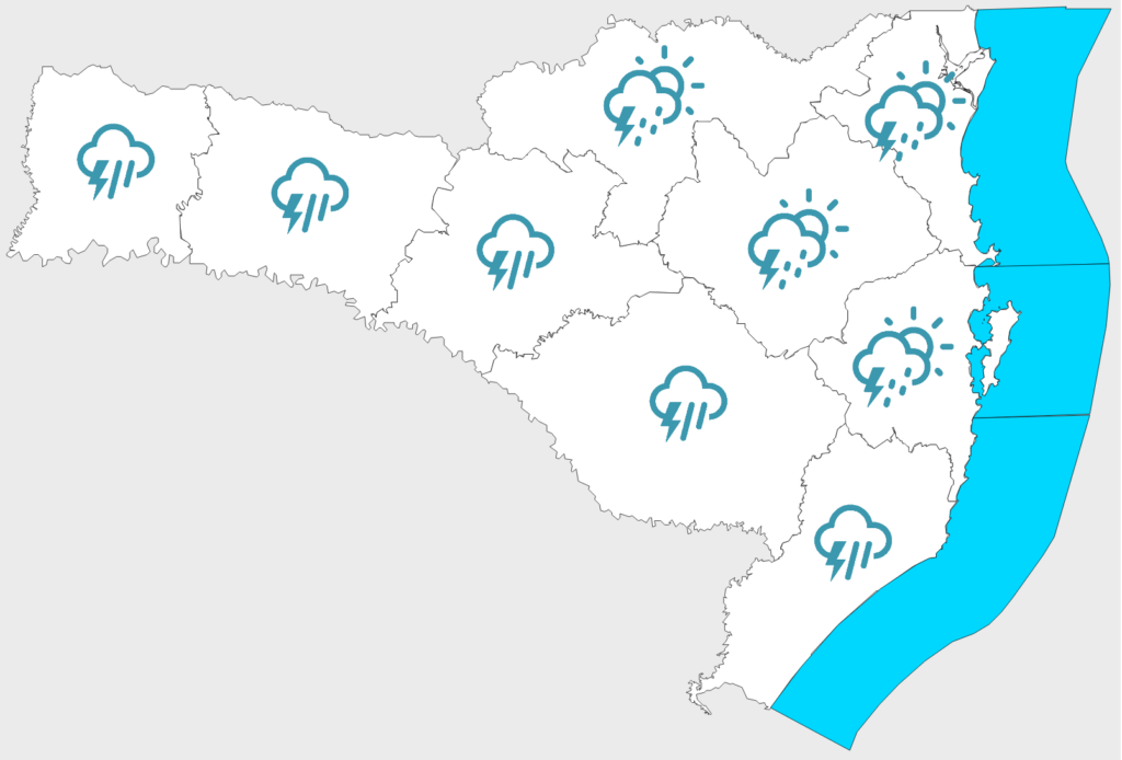 Confira a previsão do tempo para os próximos dias em SC
